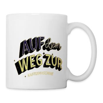 cool lieben verschlafen arabica kaffee büro - Tasse - Weiß - Rechts