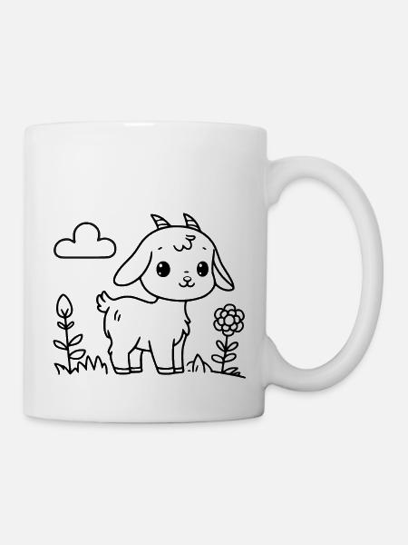 Niedliche Ziege - Tasse - Weiß