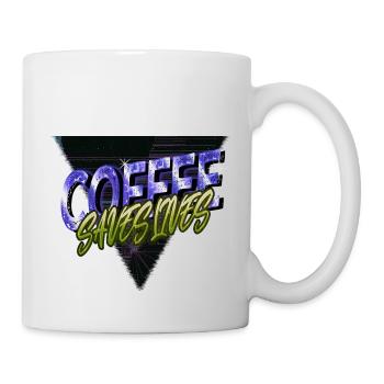 awesome coffee cappuccino milk gift mug happy - Tasse - Weiß - Rechts