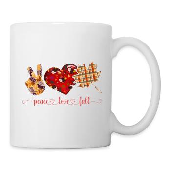 PEACE LOVE FALL, THANKSGIVING - Mug - white - Right