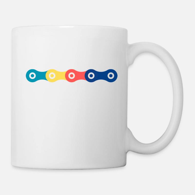 Chaines vélo colorée - Mug blanc - blanc