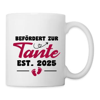Befördert Zur Tante 2025 - Mug blanc - blanc - Droite
