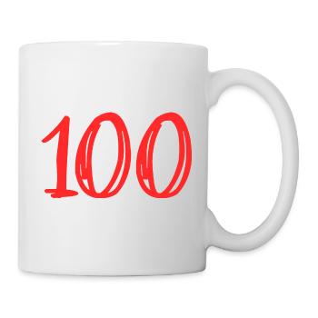 100. 100 YEARS. 100th ANNIVERSARY. 100 BIRTHDAY - Mug - white - Right
