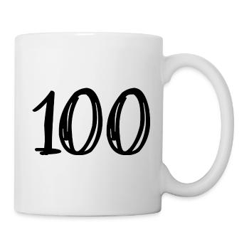 100. 100 ANS. 100e ANNIVERSAIRE. ANNIVERSAIRE 100 - Mug blanc - blanc - Droite