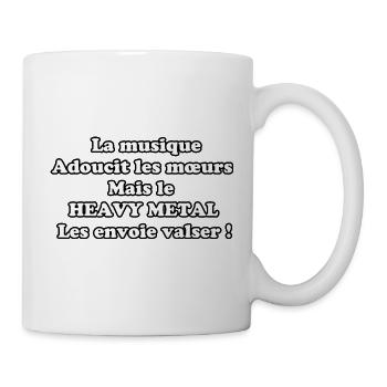La musique adoucit les mœurs - Mug blanc - blanc - Droite