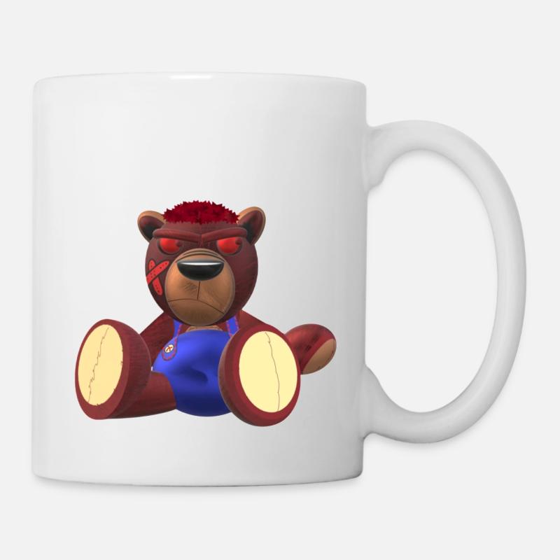 Creepy Teddy Natural - Mug - white