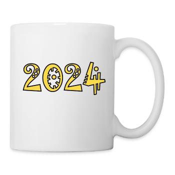 2024. WEIHNACHTEN. JAHR. JAHRESTAG. RUHESTAND. PAPA - Tasse - Weiß - Rechts