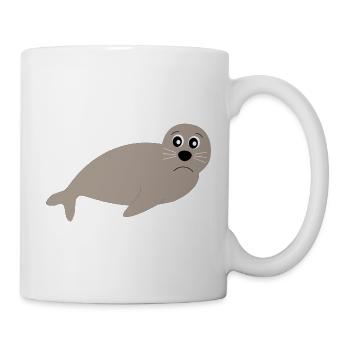 Seehund Seehunde Robbe Robben Tiere - Tasse - Weiß - Rechts
