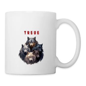 Meute de loups loyaux - Mug blanc - blanc - Droite