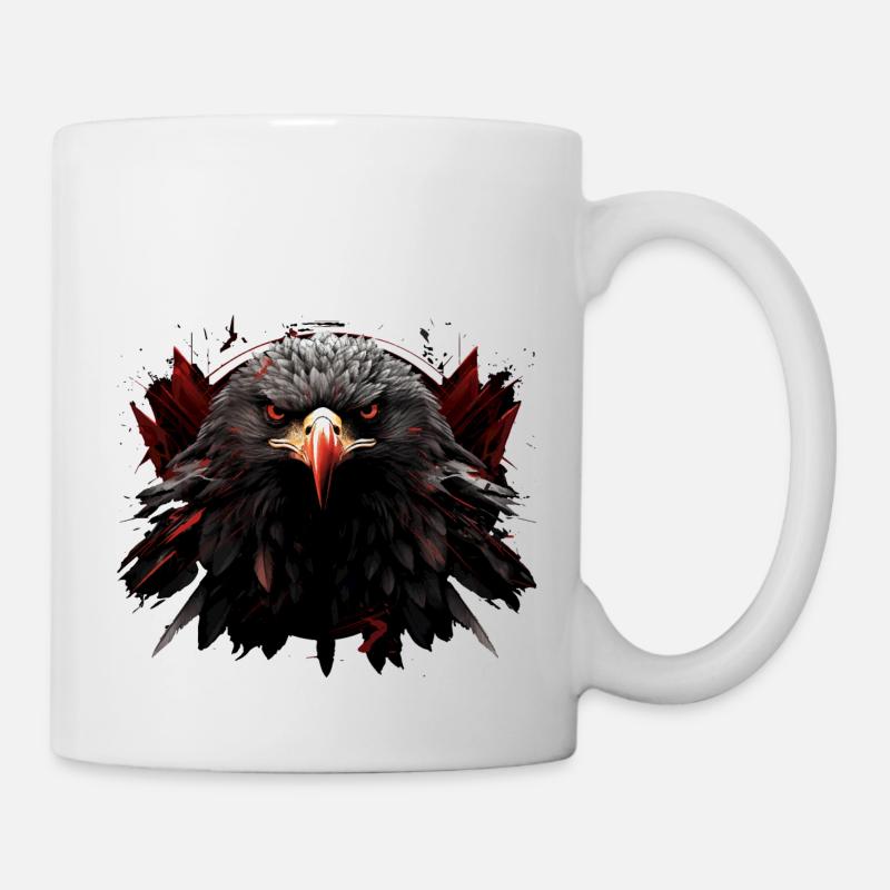 Adler Adlerkopf Steinadler Design - Tasse - Weiß