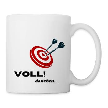 Darts. Voll daneben - Tasse - Weiß - Rechts