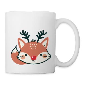 Noël de renne renard - Mug blanc - blanc - Droite