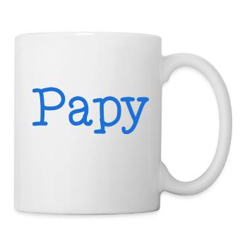 PAPY. FÊTE DES PÈRES. BONNE FÊTE PAPY. JE T'AIME. - Mug blanc - blanc - Droite