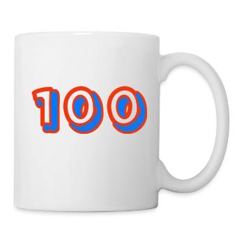 100. 100 YEARS. 100th ANNIVERSARY. 100 BIRTHDAY - Mug - white - Right
