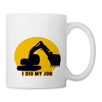 Fun Quote Excavator Driver - Mug - white - Right