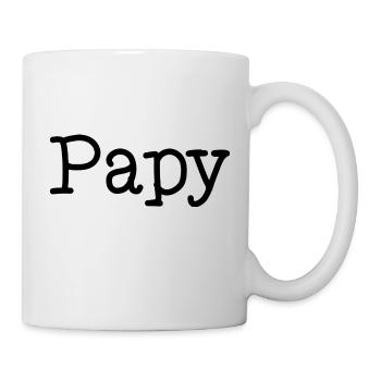 PAPY. FÊTE DES PÈRES. BONNE FÊTE PAPY. JE T'AIME. - Mug blanc - blanc - Droite