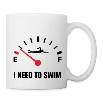 Schwimmer Schwimmen Schwimmsport Idee - Tasse - Weiß - Rechts