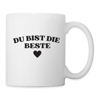 Du bist die Beste - Tasse - Weiß - Rechts