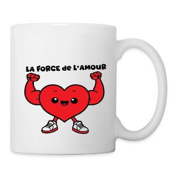 Citation d'humour d'AMOUR - Mug blanc - blanc - Droite
