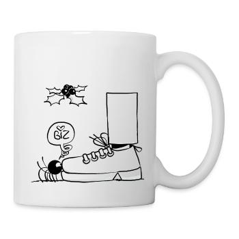 Beth die Spinne - Der Kuss unter dem Mistelzweig - Tasse - Weiß - Rechts