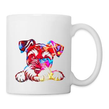 Chien chiot chien mignon Corgi aquarelle Art Cartoon Wof - Mug blanc - blanc - Droite