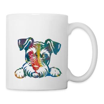 Chien chiot chien mignon Corgi aquarelle Art Cartoon Wof - Mug blanc - blanc - Droite