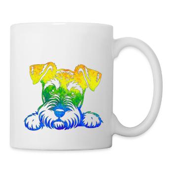 Chien chiot chien mignon Corgi aquarelle Art Cartoon Wof - Mug blanc - blanc - Droite
