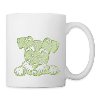 Chien chiot chien mignon Corgi aquarelle Art Cartoon Wof - Mug blanc - blanc - Droite