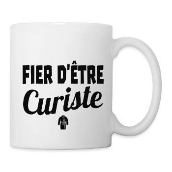 fier d'être curiste - Mug blanc - blanc - Droite
