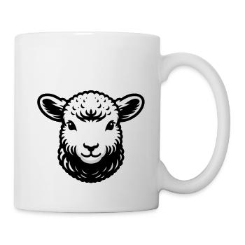 Schaf Lamm - Tasse - Weiß - Rechts