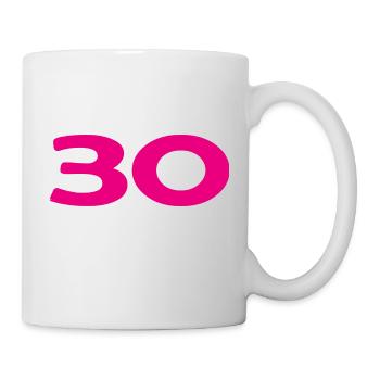 30. 30 YEARS. 30th ANNIVERSARY. 30TH ANNIVERSARY. - Mug - white - Right