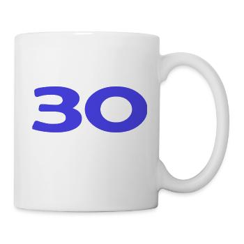 30. 30 YEARS. 30th ANNIVERSARY. 30TH ANNIVERSARY. - Mug - white - Right
