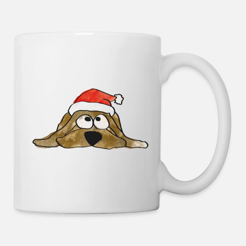 Weihnachtshund - Tasse - Weiß