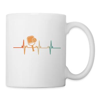 Pickleball-Herzschlag - Tasse - Weiß - Rechts