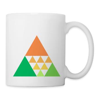 Bunte Dreiecke - Tasse - Weiß - Rechts