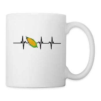 Battement de cœur Corn - Mug blanc - blanc - Droite