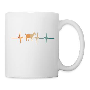 Battement de cœur chèvre - Mug blanc - blanc - Droite