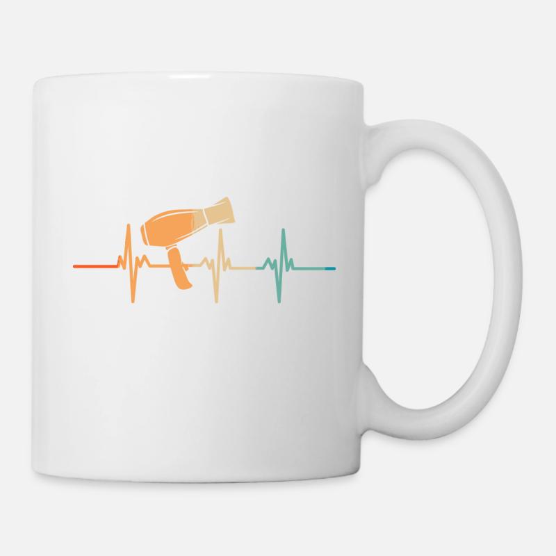 Battement de cœur Sèche cheveux - Mug blanc - blanc