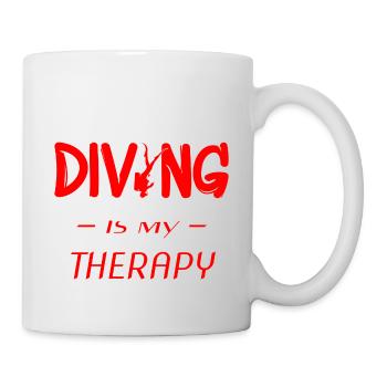 Dive - Taucher - Spruch - Tasse - Weiß - Rechts