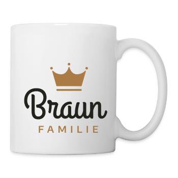Braun-Familie - Tasse - Weiß - Rechts