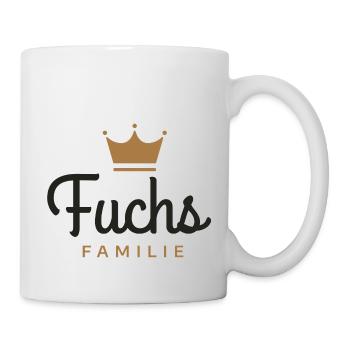 Fuchs-Familie - Tasse - Weiß - Rechts