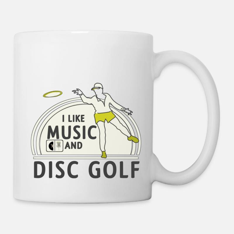 Musik - Disc Golf - Tasse - Weiß