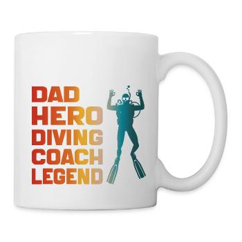 Dad Hero Diving Coach Legend Funny Diving Dad 2024 - Mug blanc - blanc - Droite