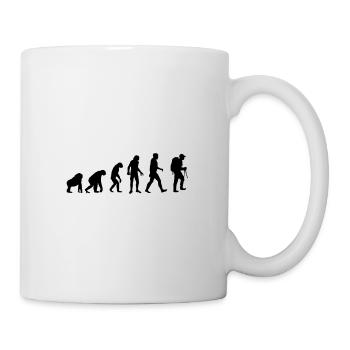L’évolution d’un randonneur - Mug blanc - blanc - Droite