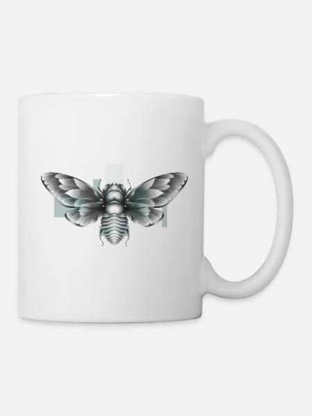 Insecte coléoptère inventé croisé avec un papillon - Mug blanc - blanc