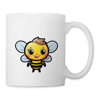 Bienchen fröhlich - Tasse - Weiß - Rechts