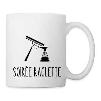 soirée raclette - Mug blanc - blanc - Droite