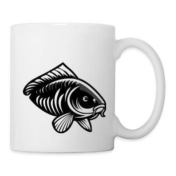Karpfen kreativ schwarz - Tasse - Weiß - Rechts