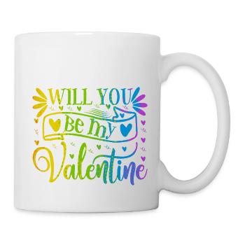 Aimez-moi la Saint-Valentin Joyeux Valentin Saint-Valentin - Mug blanc - blanc - Droite