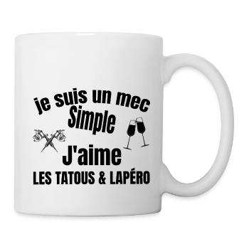 tatous et apéro - Mug blanc - blanc - Droite